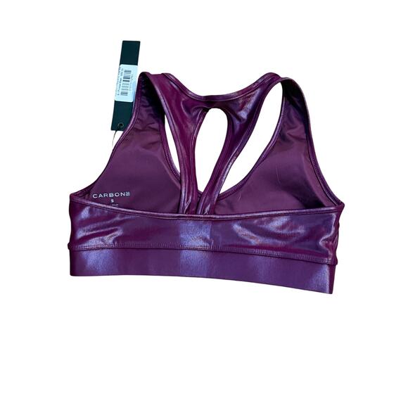(S) NWT $88 CARBON38 Action Bra 2.0 in Takara Shine Pickled Beet Purple - Picture 9 of 9